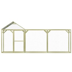 vidaXL Jaula gallinero madera impregnada pino y acero 4,5x1,5x2 m