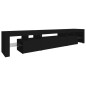 vidaXL Mueble de TV con luces LED Negro 215x36,5x40 cm