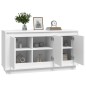 vidaXL Aparador madera contrachapada blanco 102x35x55 cm vidaXL Aparador madera contrachapada blanco 102x35x55 cm