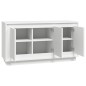 vidaXL Aparador madera contrachapada blanco 102x35x55 cm vidaXL Aparador madera contrachapada blanco 102x35x55 cm