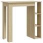 vidaXL Mesa bar con estante contrachapada roble Sonoma 102x50x103,5 cm vidaXL Mesa bar con estante contrachapada roble Sonoma 102x50x103,5 cm