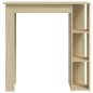 vidaXL Mesa bar con estante contrachapada roble Sonoma 102x50x103,5 cm vidaXL Mesa bar con estante contrachapada roble Sonoma 102x50x103,5 cm