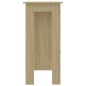 vidaXL Mesa bar con estante contrachapada roble Sonoma 102x50x103,5 cm vidaXL Mesa bar con estante contrachapada roble Sonoma 102x50x103,5 cm