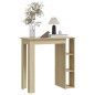 vidaXL Mesa bar con estante contrachapada roble Sonoma 102x50x103,5 cm vidaXL Mesa bar con estante contrachapada roble Sonoma 102x50x103,5 cm