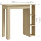 vidaXL Mesa bar con estante contrachapada roble Sonoma 102x50x103,5 cm vidaXL Mesa bar con estante contrachapada roble Sonoma 102x50x103,5 cm