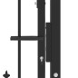 vidaXL Puerta de valla con picos acero negro 100x100 cm vidaXL Puerta de valla con picos acero negro 100x100 cm