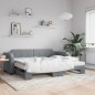 vidaXL Sofá cama nido tela gris claro 90x200 cm vidaXL Sofá cama nido tela gris claro 90x200 cm