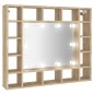 vidaXL Mueble con espejo y LED color roble Sonoma 91x15x76,5 cm vidaXL Mueble con espejo y LED color roble Sonoma 91x15x76,5 cm