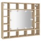 vidaXL Mueble con espejo y LED color roble Sonoma 91x15x76,5 cm vidaXL Mueble con espejo y LED color roble Sonoma 91x15x76,5 cm