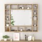 vidaXL Mueble con espejo y LED color roble Sonoma 91x15x76,5 cm vidaXL Mueble con espejo y LED color roble Sonoma 91x15x76,5 cm