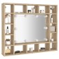 vidaXL Mueble con espejo y LED color roble Sonoma 91x15x76,5 cm vidaXL Mueble con espejo y LED color roble Sonoma 91x15x76,5 cm