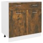 vidaXL Armario inferior contrachapado roble ahumado 80x46x81,5cm