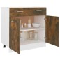 vidaXL Armario inferior contrachapado roble ahumado 80x46x81,5cm