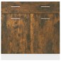 vidaXL Armario inferior contrachapado roble ahumado 80x46x81,5cm