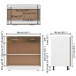 vidaXL Armario inferior contrachapado roble ahumado 80x46x81,5cm