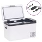 vidaXL Nevera con asa y adaptador PP y PE negro y blanco 18 L vidaXL Nevera con asa y adaptador PP y PE negro y blanco 18 L