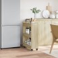 vidaXL Armario con ruedas madera ingeniería roble Sonoma 60x22x79 cm
