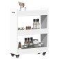 vidaXL Armario con ruedas madera de ingeniería blanco 60x22x79 cm vidaXL Armario con ruedas madera de ingeniería blanco 60x22x79 cm