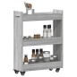 vidaXL Armario con ruedas madera ingeniería gris Sonoma 60x22x79 cm vidaXL Armario con ruedas madera ingeniería gris Sonoma 60x22x79 cm