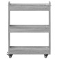 vidaXL Armario con ruedas madera ingeniería gris Sonoma 60x22x79 cm vidaXL Armario con ruedas madera ingeniería gris Sonoma 60x22x79 cm