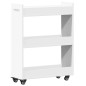 vidaXL Armario con ruedas madera de ingeniería blanco 60x22x79 cm vidaXL Armario con ruedas madera de ingeniería blanco 60x22x79 cm