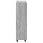 vidaXL Armario con ruedas madera ingeniería gris Sonoma 60x22x79 cm vidaXL Armario con ruedas madera ingeniería gris Sonoma 60x22x79 cm
