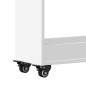 vidaXL Armario con ruedas madera de ingeniería blanco 60x22x79 cm vidaXL Armario con ruedas madera de ingeniería blanco 60x22x79 cm