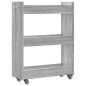 vidaXL Armario con ruedas madera ingeniería gris Sonoma 60x22x79 cm vidaXL Armario con ruedas madera ingeniería gris Sonoma 60x22x79 cm