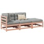 vidaXL Set de sofás jardín 3 pzas con cojines madera abeto Douglas vidaXL Set de sofás jardín 3 pzas con cojines madera abeto Douglas