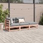 vidaXL Set de sofás jardín 3 pzas con cojines madera abeto Douglas vidaXL Set de sofás jardín 3 pzas con cojines madera abeto Douglas