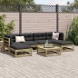 vidaXL Set de sofás jardín 7 pzas con cojines madera pino impregnada vidaXL Set de sofás jardín 7 pzas con cojines madera pino impregnada