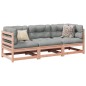 vidaXL Set de sofás jardín 3 pzas con cojines madera abeto Douglas vidaXL Set de sofás jardín 3 pzas con cojines madera abeto Douglas