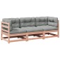 vidaXL Set de sofás jardín 3 pzas con cojines madera abeto Douglas vidaXL Set de sofás jardín 3 pzas con cojines madera abeto Douglas