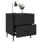 vidaXL Mesitas de noche 2 uds madera ingeniería negro 40x35x47,5 cm vidaXL Mesitas de noche 2 uds madera ingeniería negro 40x35x47,5 cm