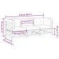 vidaXL Set de sofás jardín 3 pzas con cojines madera abeto Douglas vidaXL Set de sofás jardín 3 pzas con cojines madera abeto Douglas