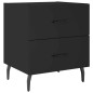 vidaXL Mesitas de noche 2 uds madera ingeniería negro 40x35x47,5 cm vidaXL Mesitas de noche 2 uds madera ingeniería negro 40x35x47,5 cm