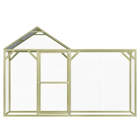 vidaXL Jaula gallinero madera impregnada pino y acero 3x1,5x2 m