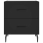 vidaXL Mesitas de noche 2 uds madera ingeniería negro 40x35x47,5 cm vidaXL Mesitas de noche 2 uds madera ingeniería negro 40x35x47,5 cm
