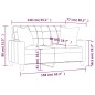 vidaXL Sofá de 2 plazas con cojines cuero sintético rojo tinto 140 cm vidaXL Sofá de 2 plazas con cojines cuero sintético rojo tinto 140 cm