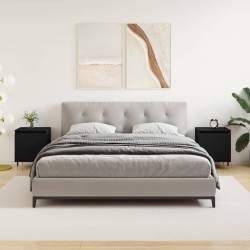 vidaXL Mesitas de noche 2 uds madera de ingeniería negro 40x30x50 cm