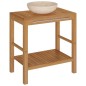 vidaXL Mueble tocador madera teca maciza con lavabo de mármol crema vidaXL Mueble tocador madera teca maciza con lavabo de mármol crema