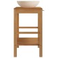 vidaXL Mueble tocador madera teca maciza con lavabo de mármol crema vidaXL Mueble tocador madera teca maciza con lavabo de mármol crema
