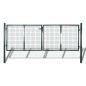 vidaXL Puerta de valla de acero verde 306x150 cm vidaXL Puerta de valla de acero verde 306x150 cm