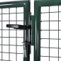vidaXL Puerta de valla de acero verde 306x150 cm vidaXL Puerta de valla de acero verde 306x150 cm