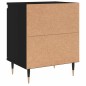 vidaXL Mesitas de noche 2 uds madera de ingeniería negro 40x30x50 cm vidaXL Mesitas de noche 2 uds madera de ingeniería negro 40x30x50 cm