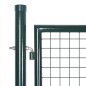 vidaXL Puerta de valla de acero verde 306x150 cm vidaXL Puerta de valla de acero verde 306x150 cm