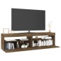 vidaXL Mueble de TV con luces LED 2 uds roble marrón 75x35x40 cm vidaXL Mueble de TV con luces LED 2 uds roble marrón 75x35x40 cm