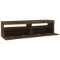 vidaXL Mueble de TV con luces LED 2 uds roble marrón 75x35x40 cm vidaXL Mueble de TV con luces LED 2 uds roble marrón 75x35x40 cm