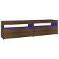 vidaXL Mueble de TV con luces LED 2 uds roble marrón 75x35x40 cm vidaXL Mueble de TV con luces LED 2 uds roble marrón 75x35x40 cm