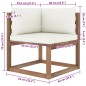vidaXL Set de jardín palets 4 pzas con cojines madera pino impregnada